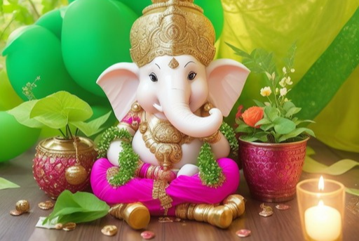 Eco friendly Ganpati idol for Ganesh Chaturthi Decoration Ideas
